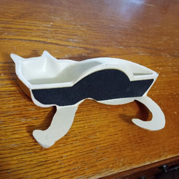 Vintage John Wright Cast Metal Cat Shelf Sitter Sleeping 1992 USA kitten - Picture 4 of 7